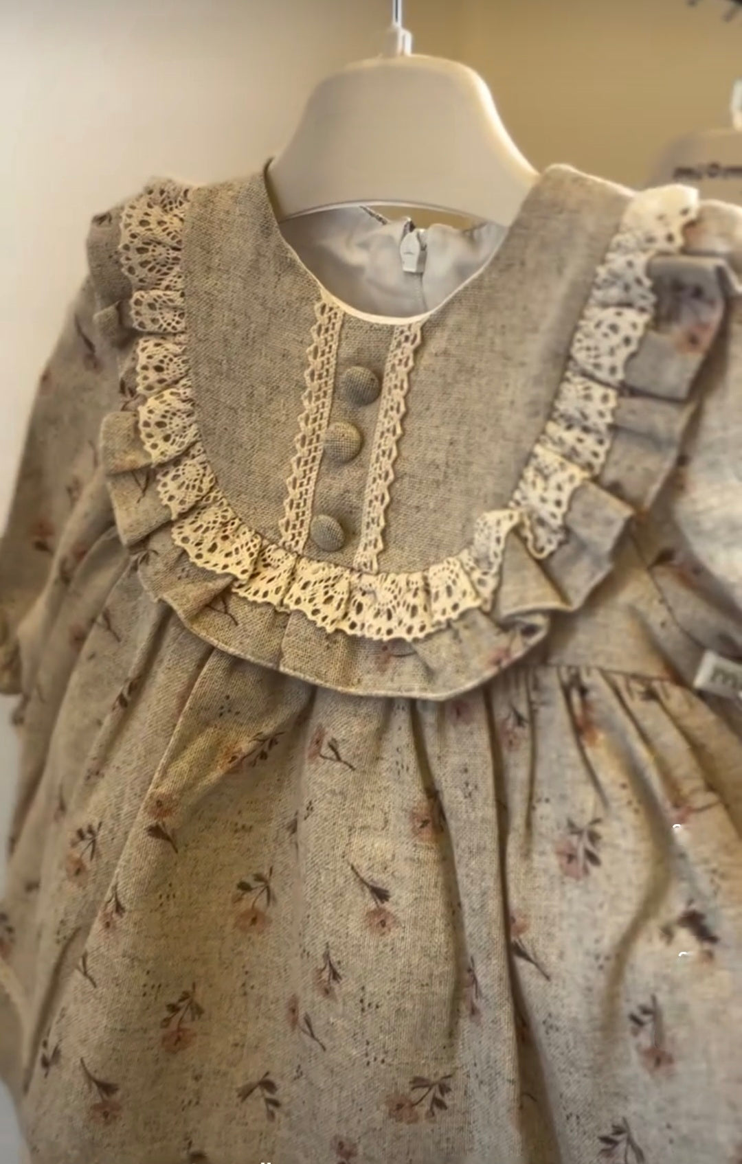 Vestido de algodón floral para niña | Mangas largas | Tejido ligero