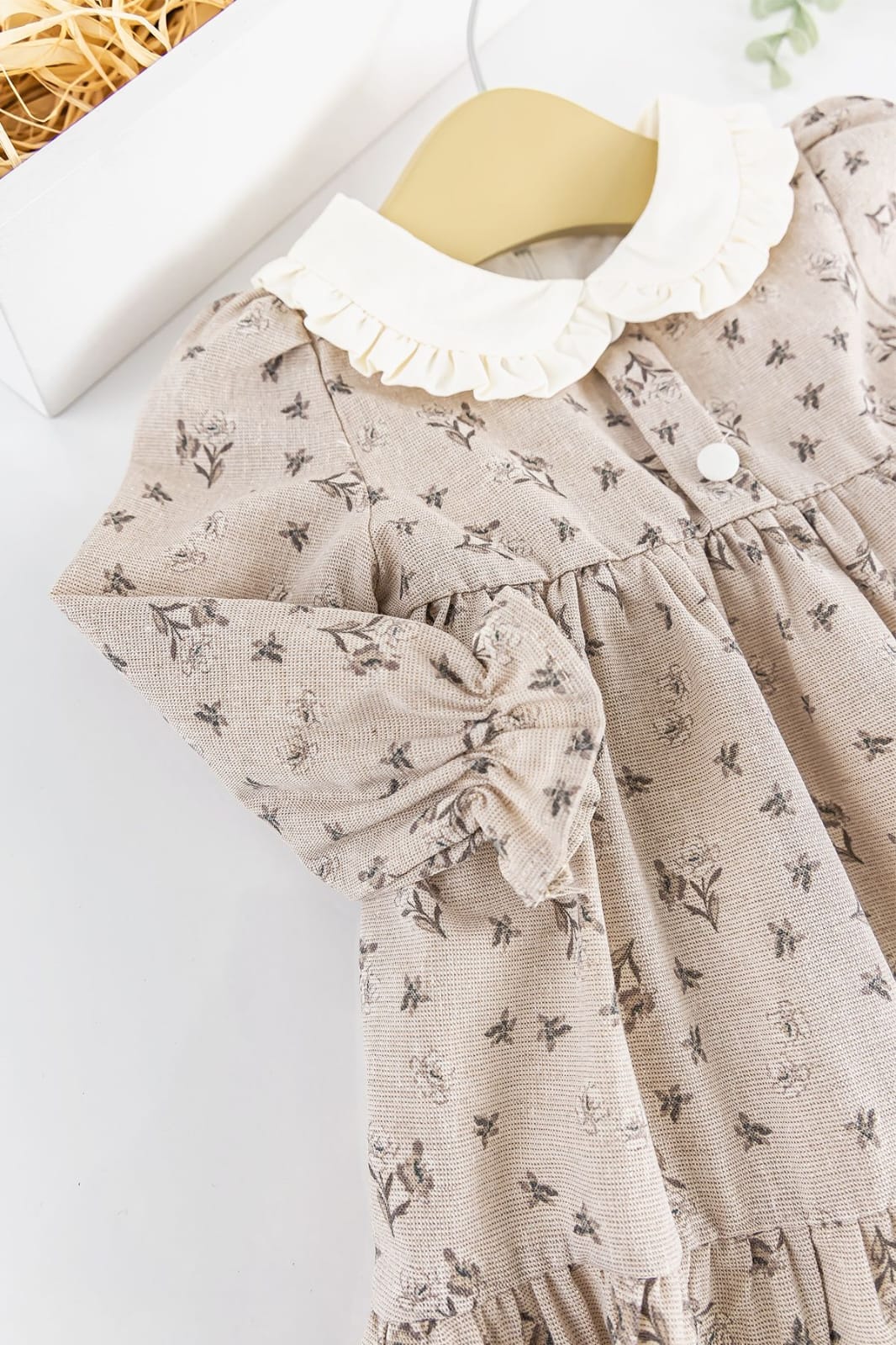 Baby Girls' Floral Patterned Dress | Long Sleeves | Lightweight Fabric