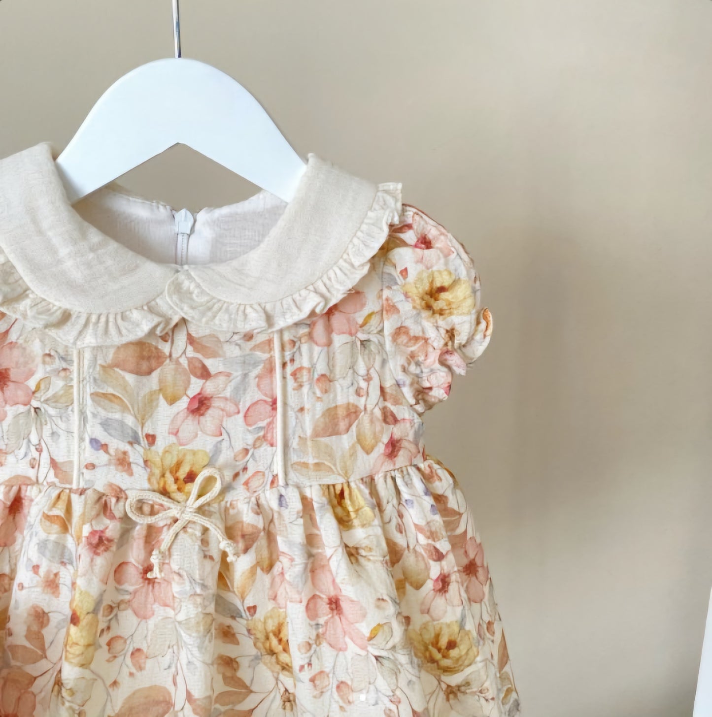 Baby Girl Floral Summer Dress in Cotton Muslin