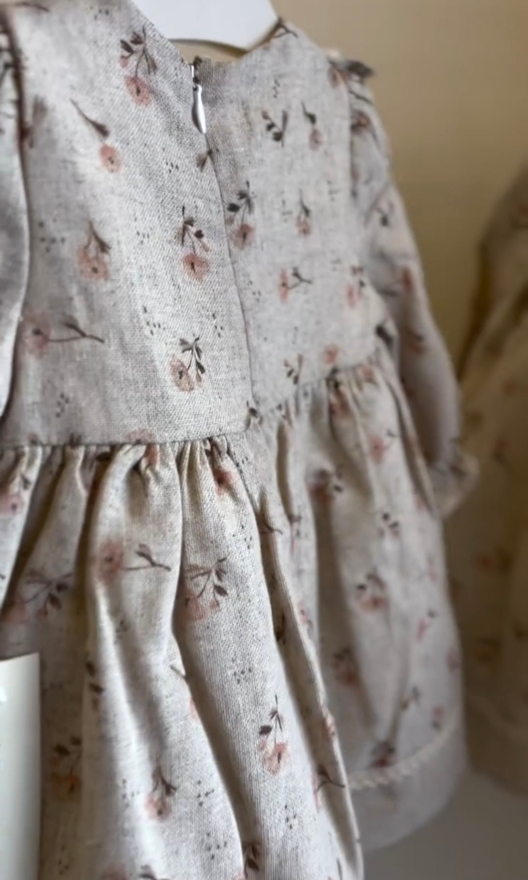 Vestido de algodón floral para niña | Mangas largas | Tejido ligero