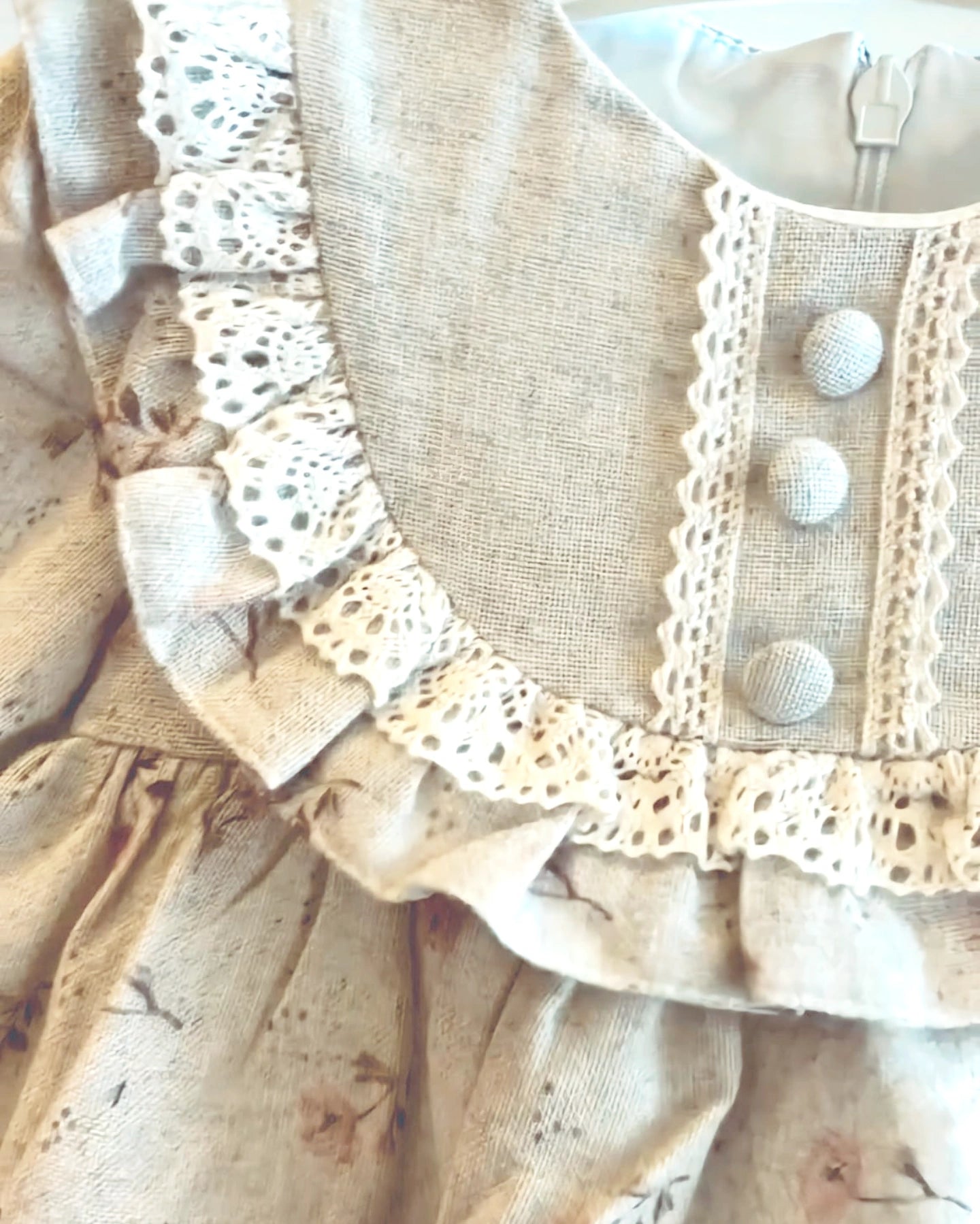 Vestido de algodón floral para niña | Mangas largas | Tejido ligero