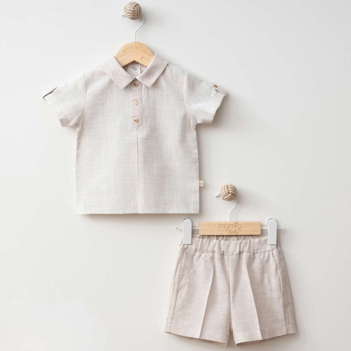 Baby Boy Summer Set | 100% Cotton Two-Piece Outfit | Shorts & Short-Sleeve Shirt