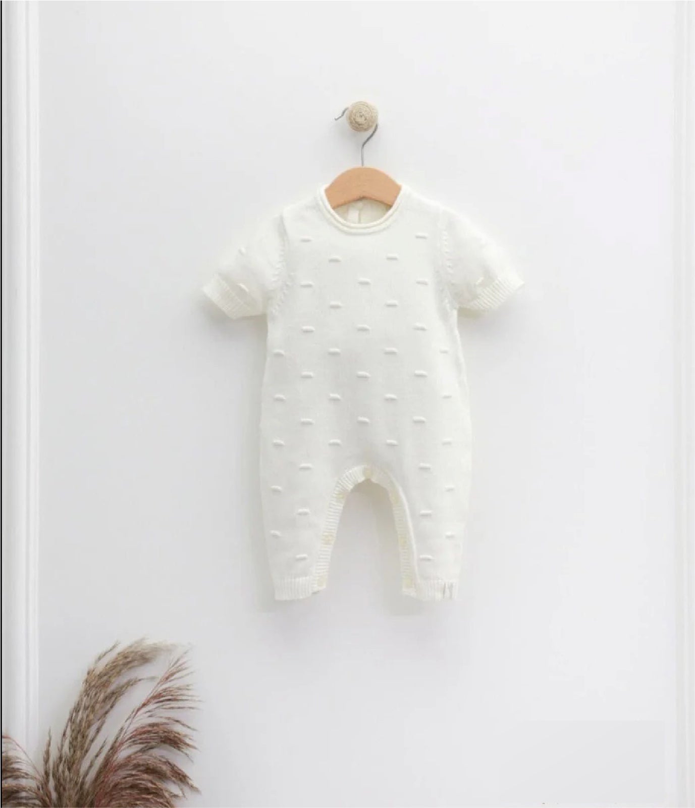Unisex Organic Cotton Knitted Newborn Jumpsuit