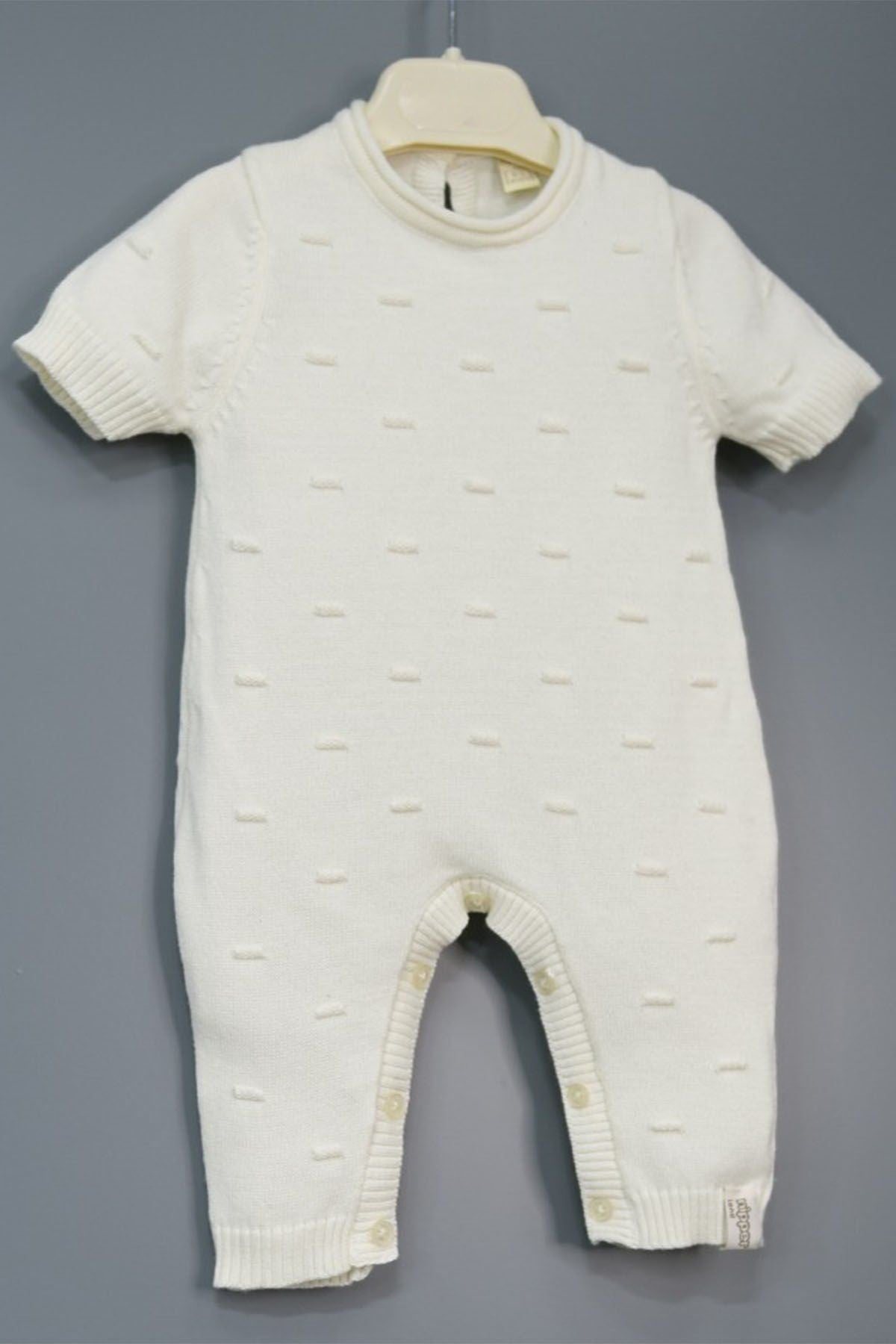 Unisex Organic Cotton Knitted Newborn Jumpsuit