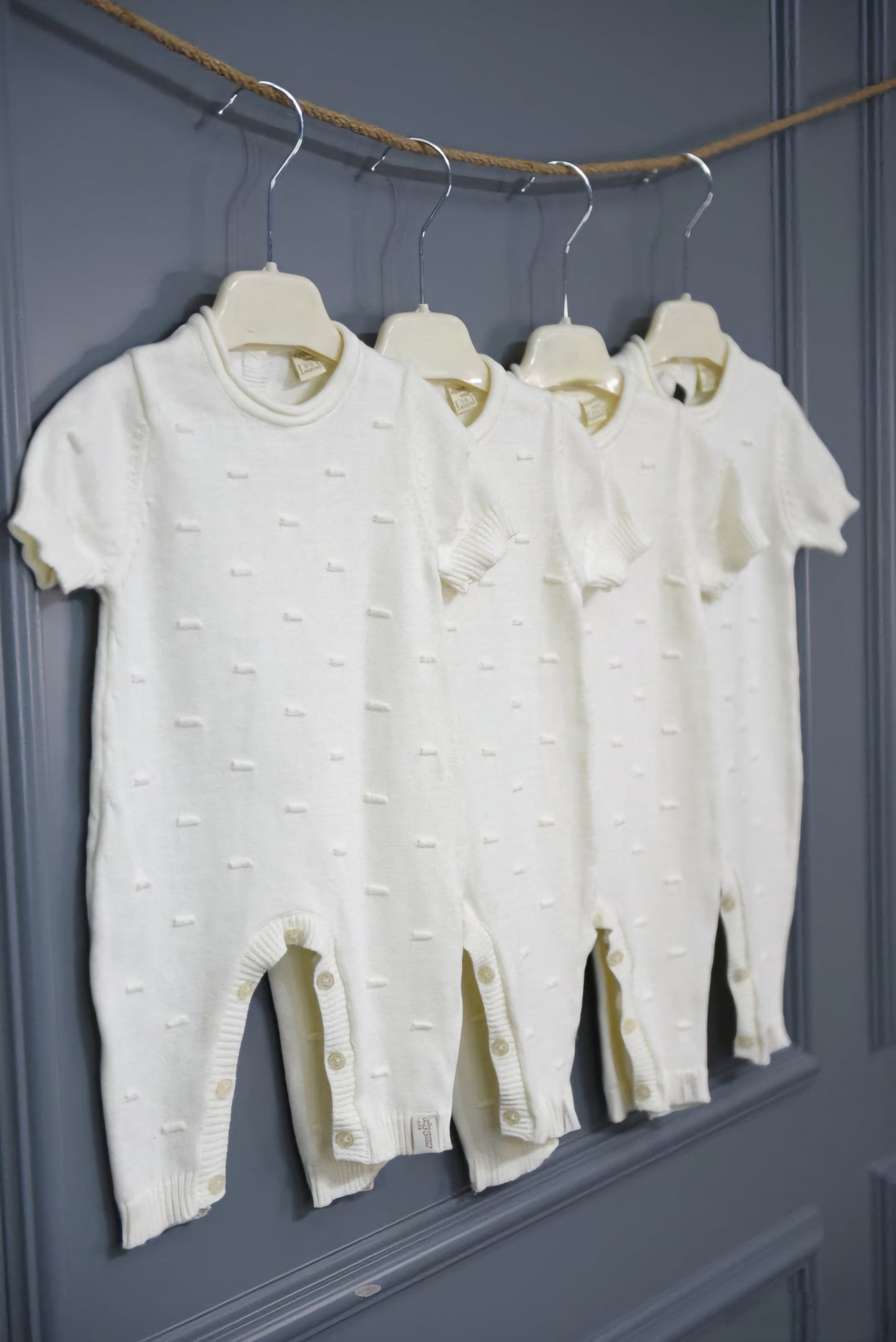 Unisex Organic Cotton Knitted Newborn Jumpsuit