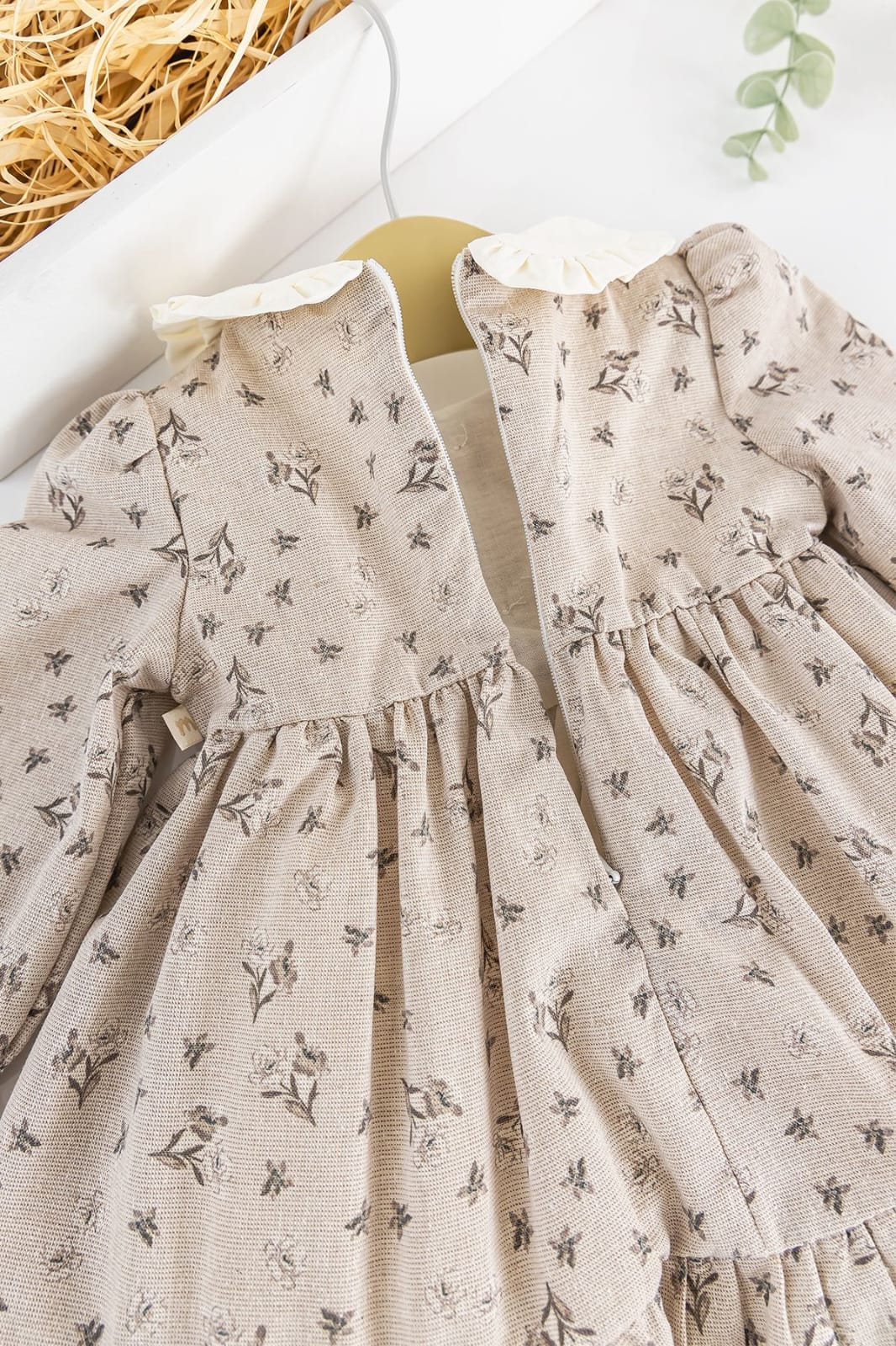 Baby Girls' Floral Patterned Dress | Long Sleeves | Lightweight Fabric