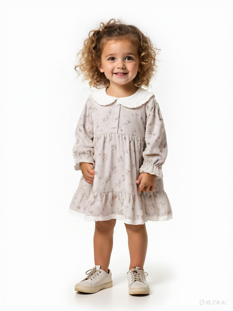 Baby Girls' Floral Patterned Dress | Long Sleeves | Lightweight Fabric